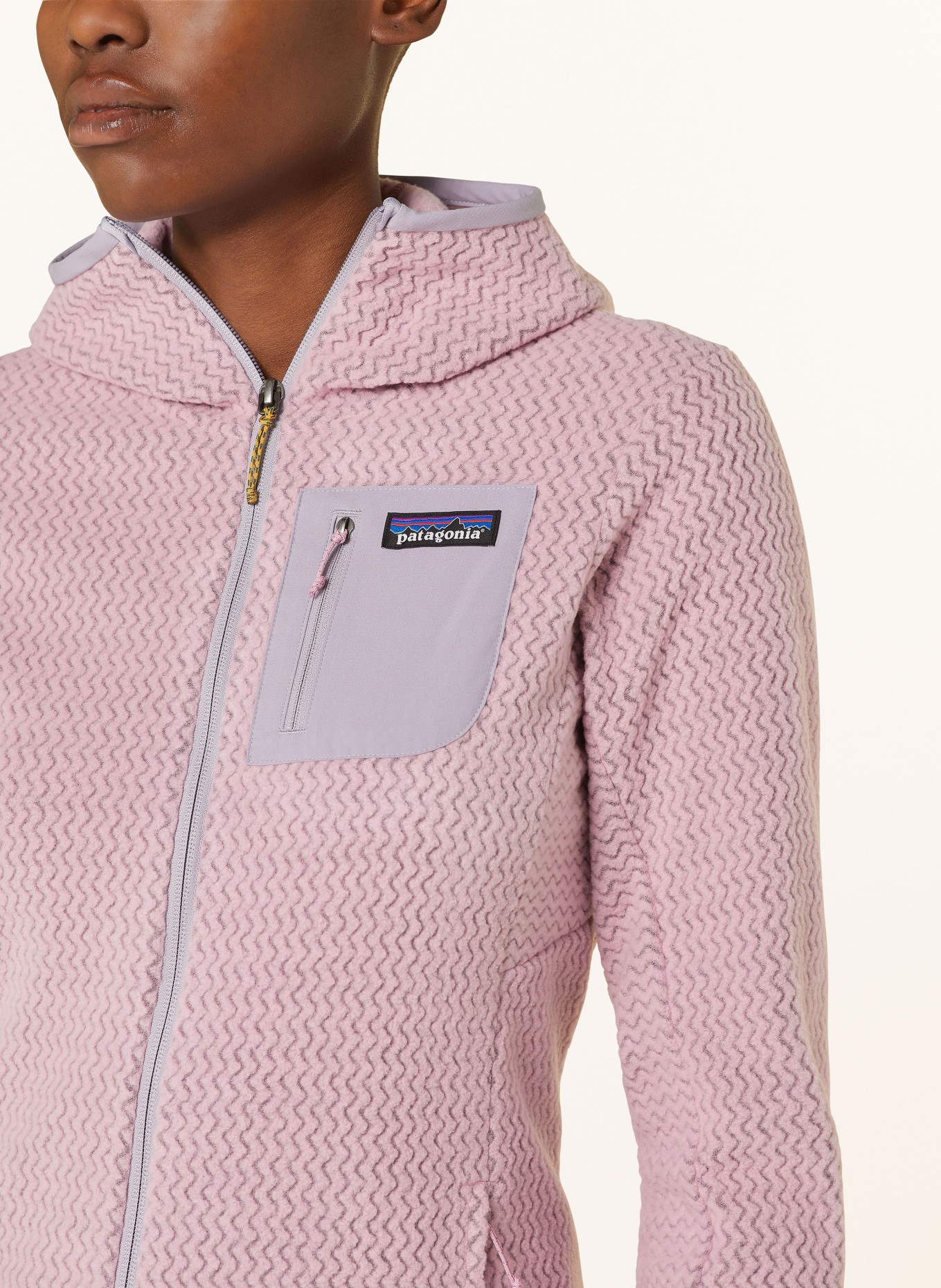 patagonia Fleece jacket R1® AIR, Color: PINK/ LIGHT PURPLE (Image 5)