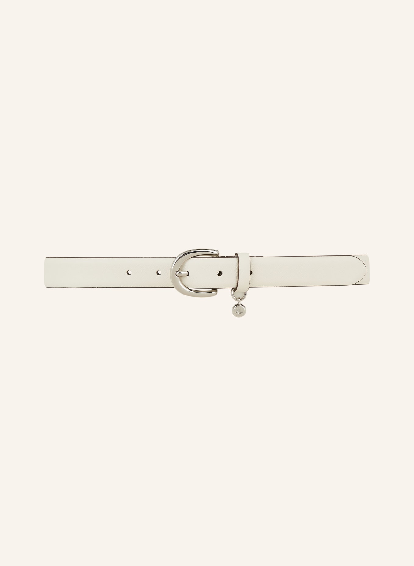 LAUREN RALPH LAUREN Leather belt, Color: WHITE (Image 2)