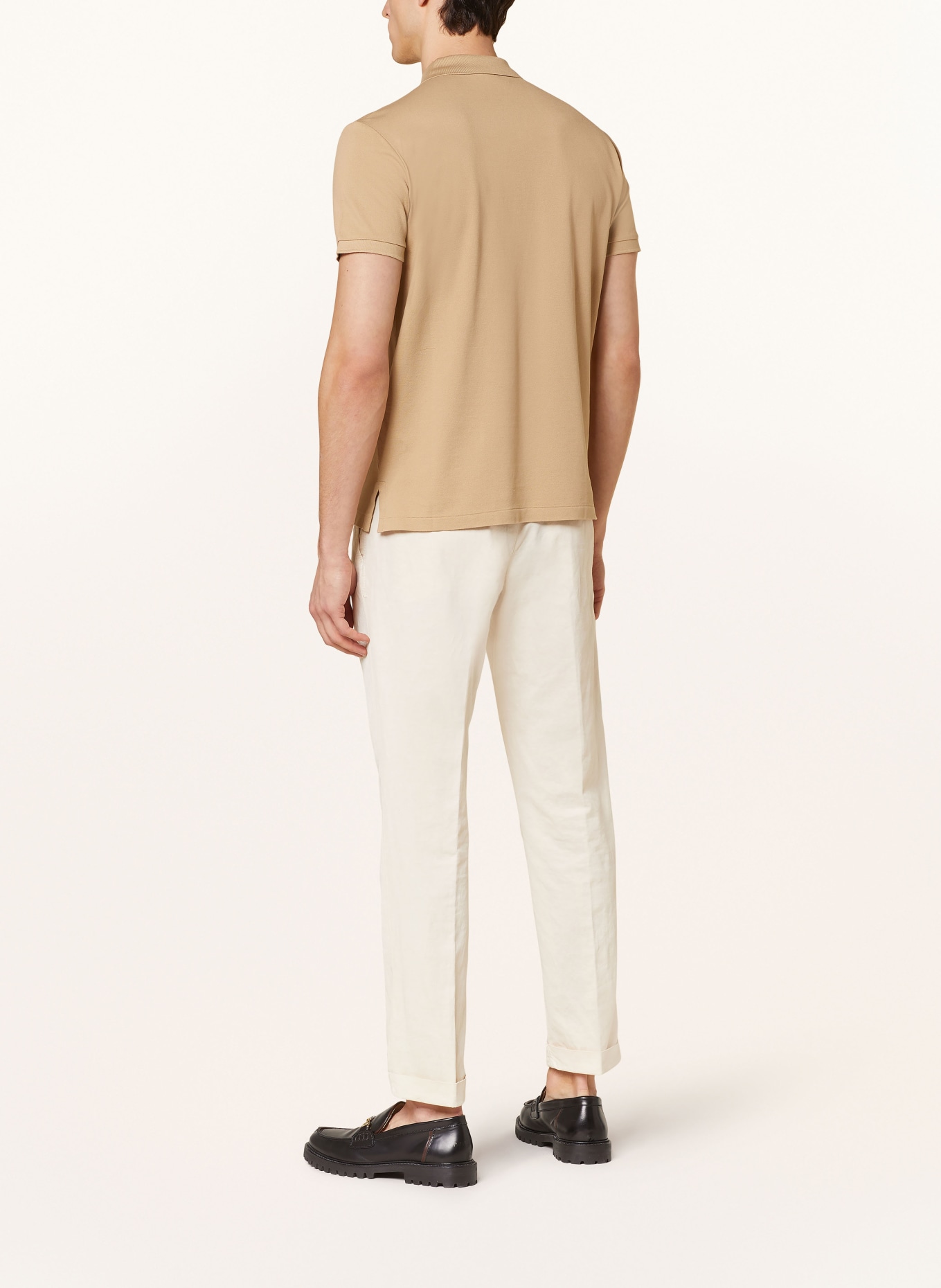 POLO RALPH LAUREN Piqué polo shirt custom slim fit, Color: BEIGE (Image 3)