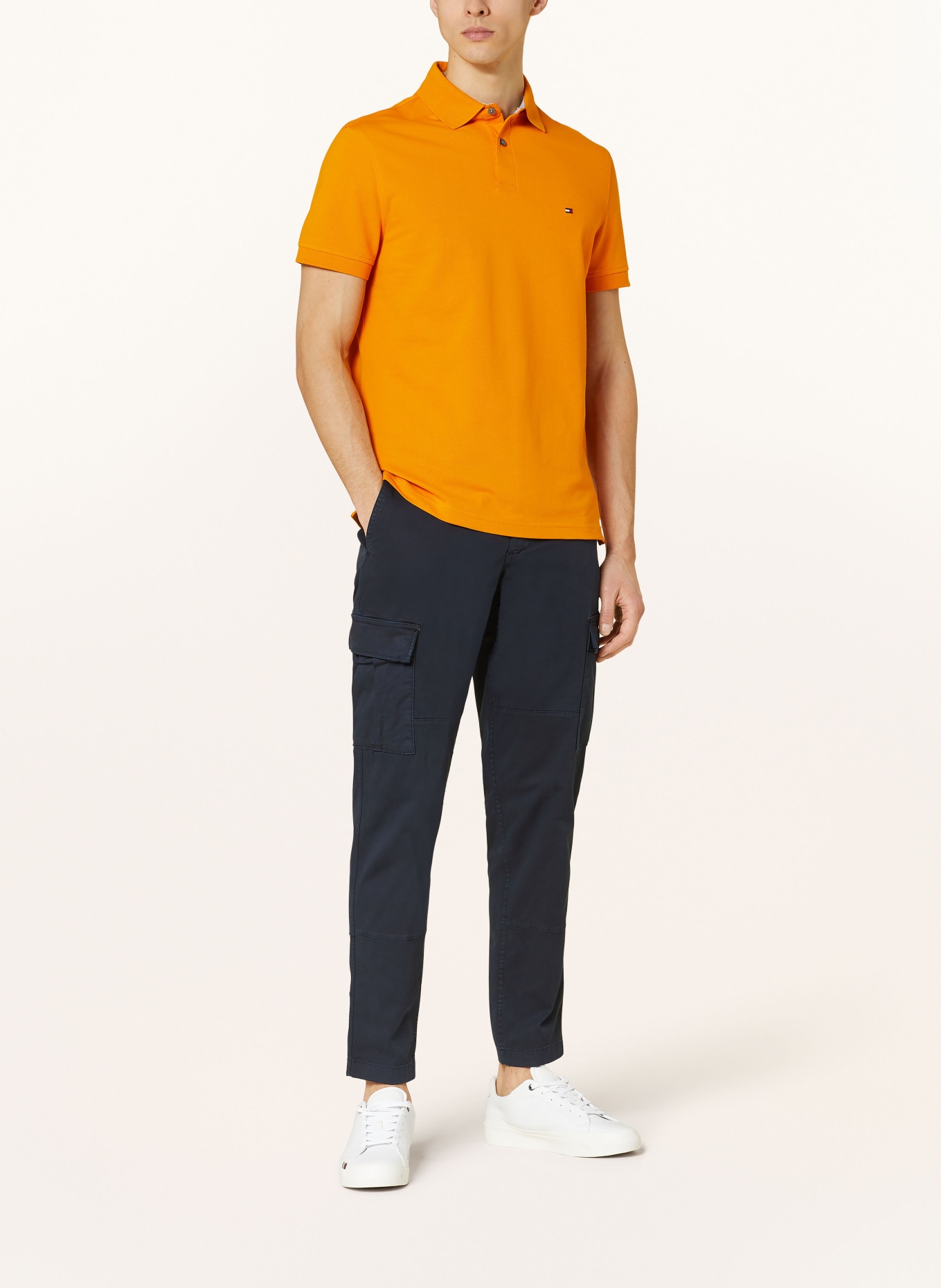 TOMMY HILFIGER Piqué-Poloshirt Regular Fit: ORANGE