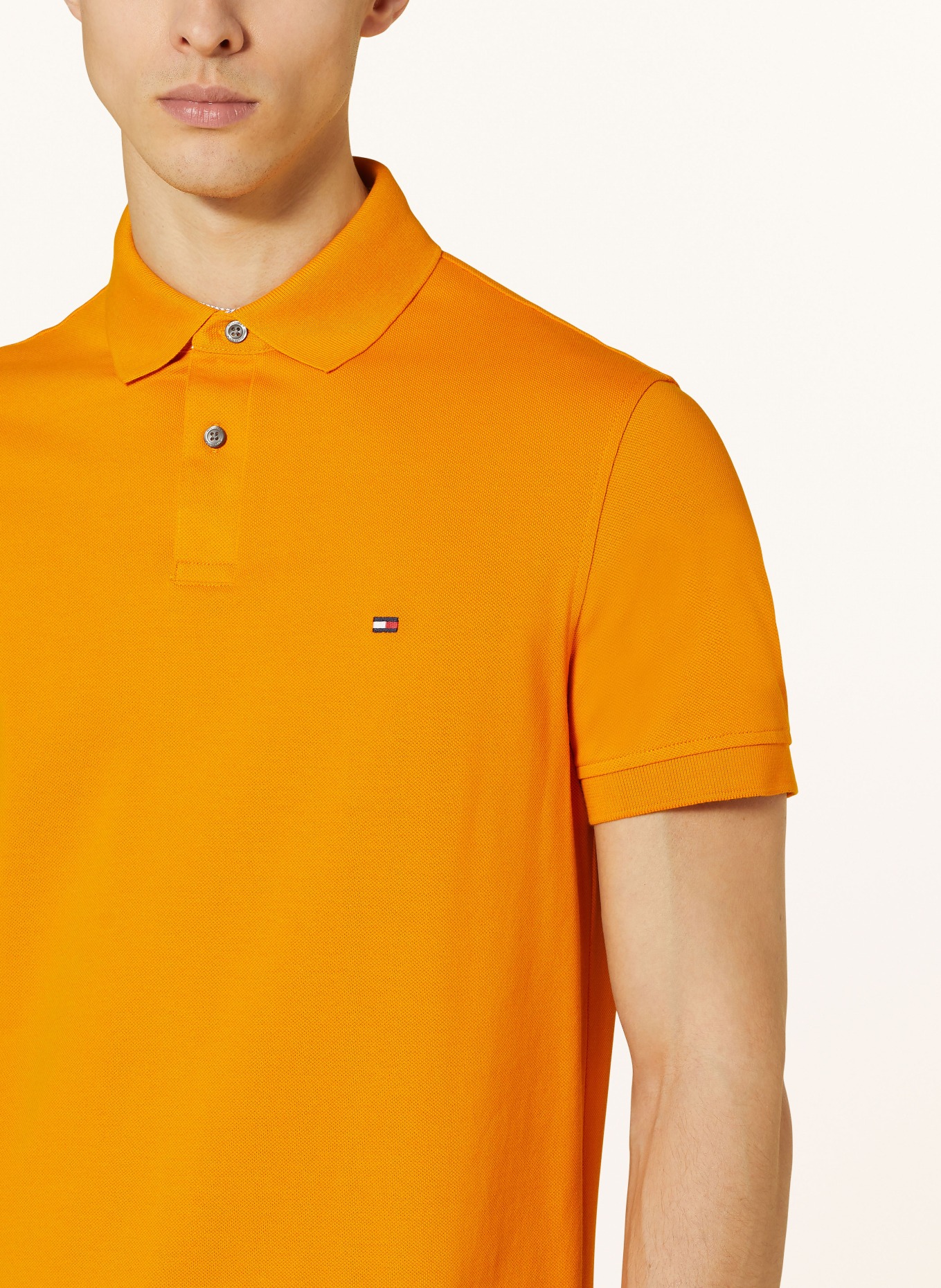 TOMMY HILFIGER Piqué-Poloshirt Regular Fit: ORANGE