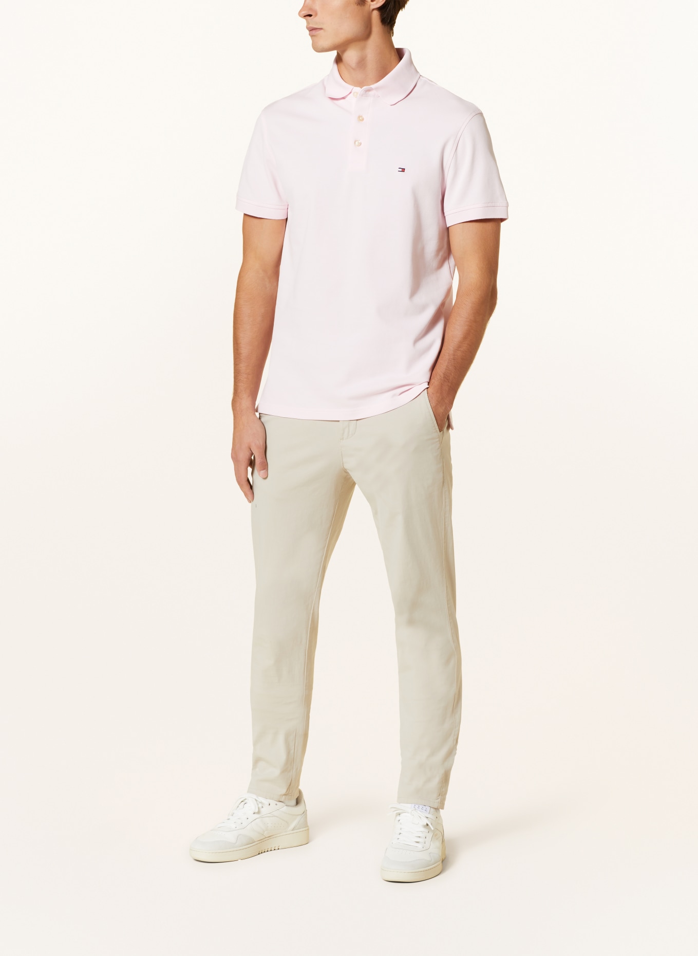 TOMMY HILFIGER Piqué-Poloshirt Slim Fit, Farbe: HELLROSA (Bild 2)