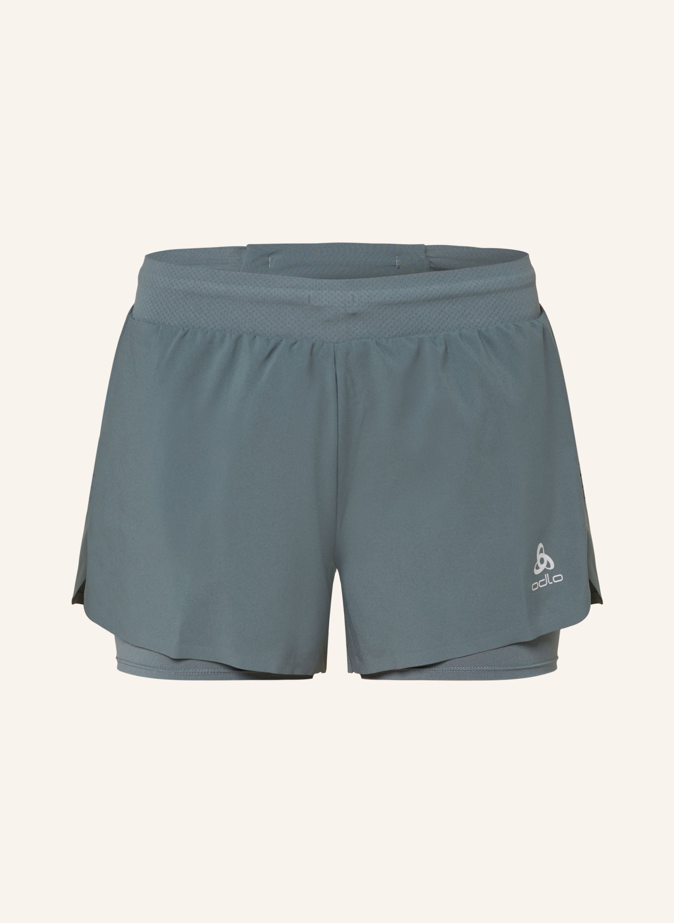 odlo 2-in-1 running shorts ZEROWEIGHT with mesh, Color: GRAY (Image 1)