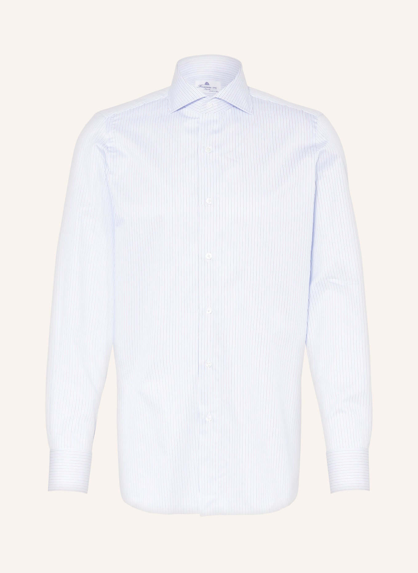 FINAMORE 1925 Shirt NAPOLI Regular Fit, Color: LIGHT BLUE/ WHITE/ DARK BLUE (Image 1)
