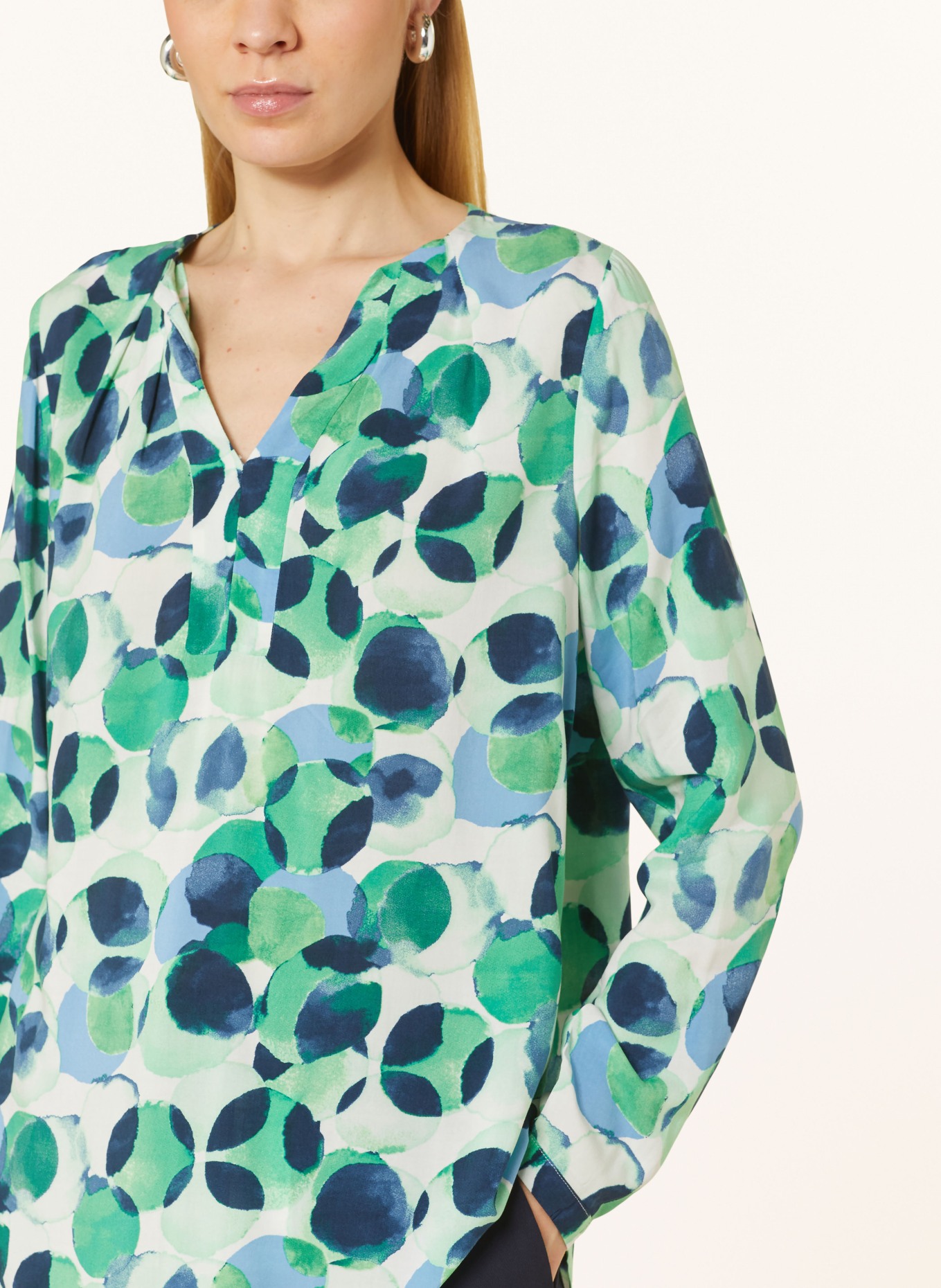 CARTOON Blouse-style shirt , Color: 1850 WHITE/GREEN (Image 4)