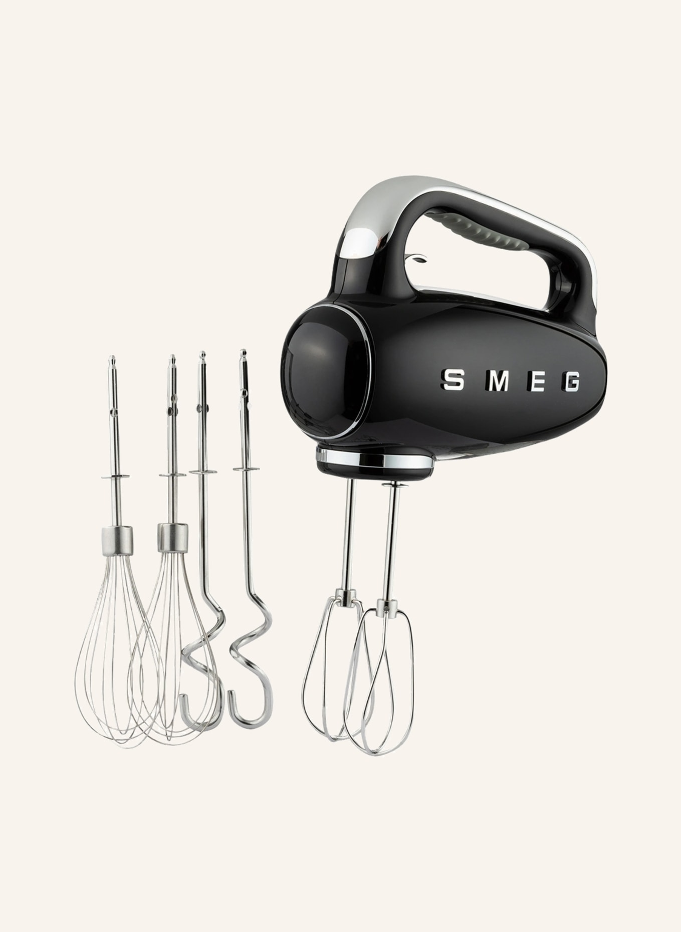 SMEG Mikser ręczny HMF01: CZARNY / SREBRNY