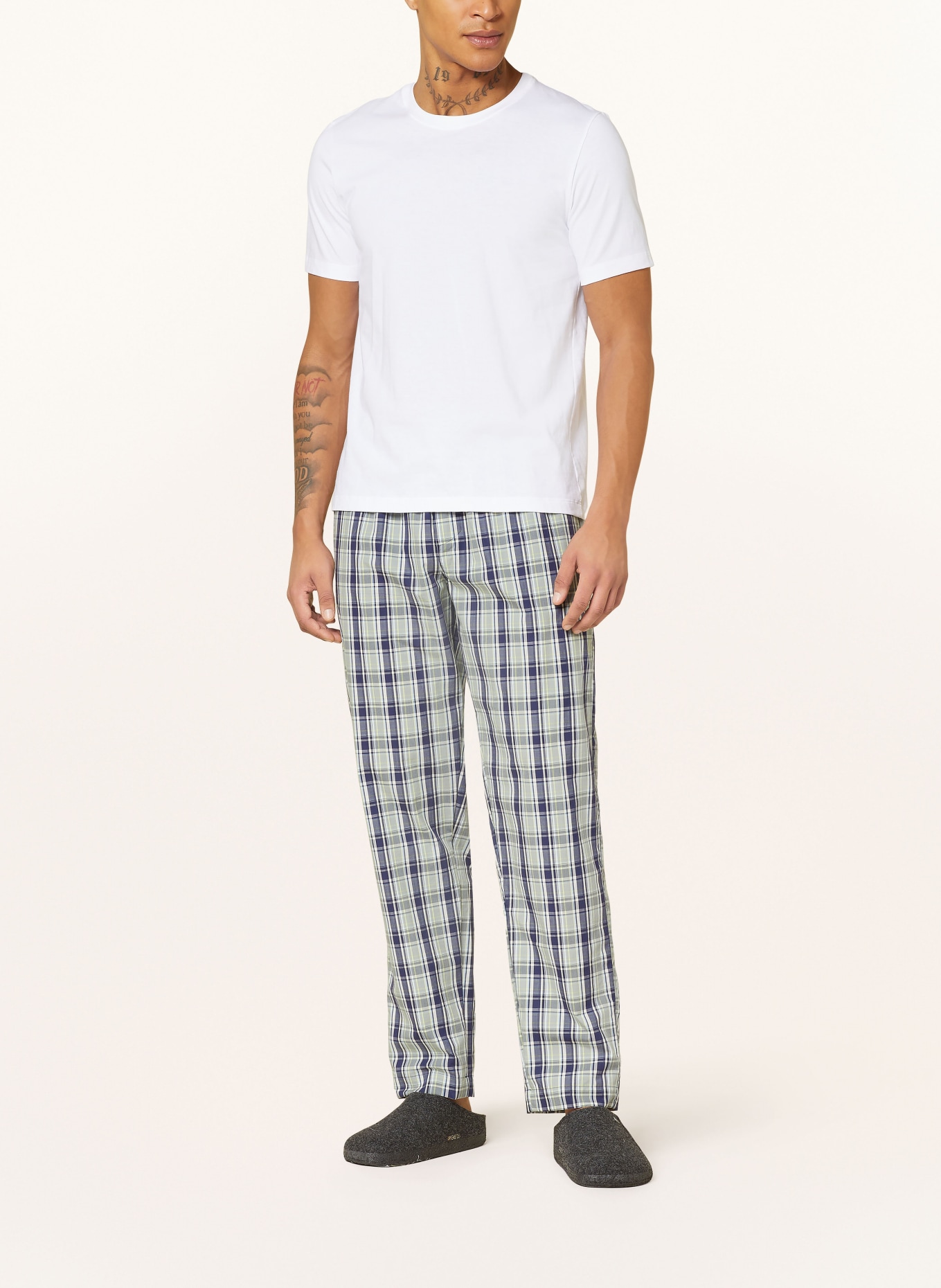 HANRO Pajama pants NIGHT & DAY, Color: GREEN/ DARK BLUE (Image 2)