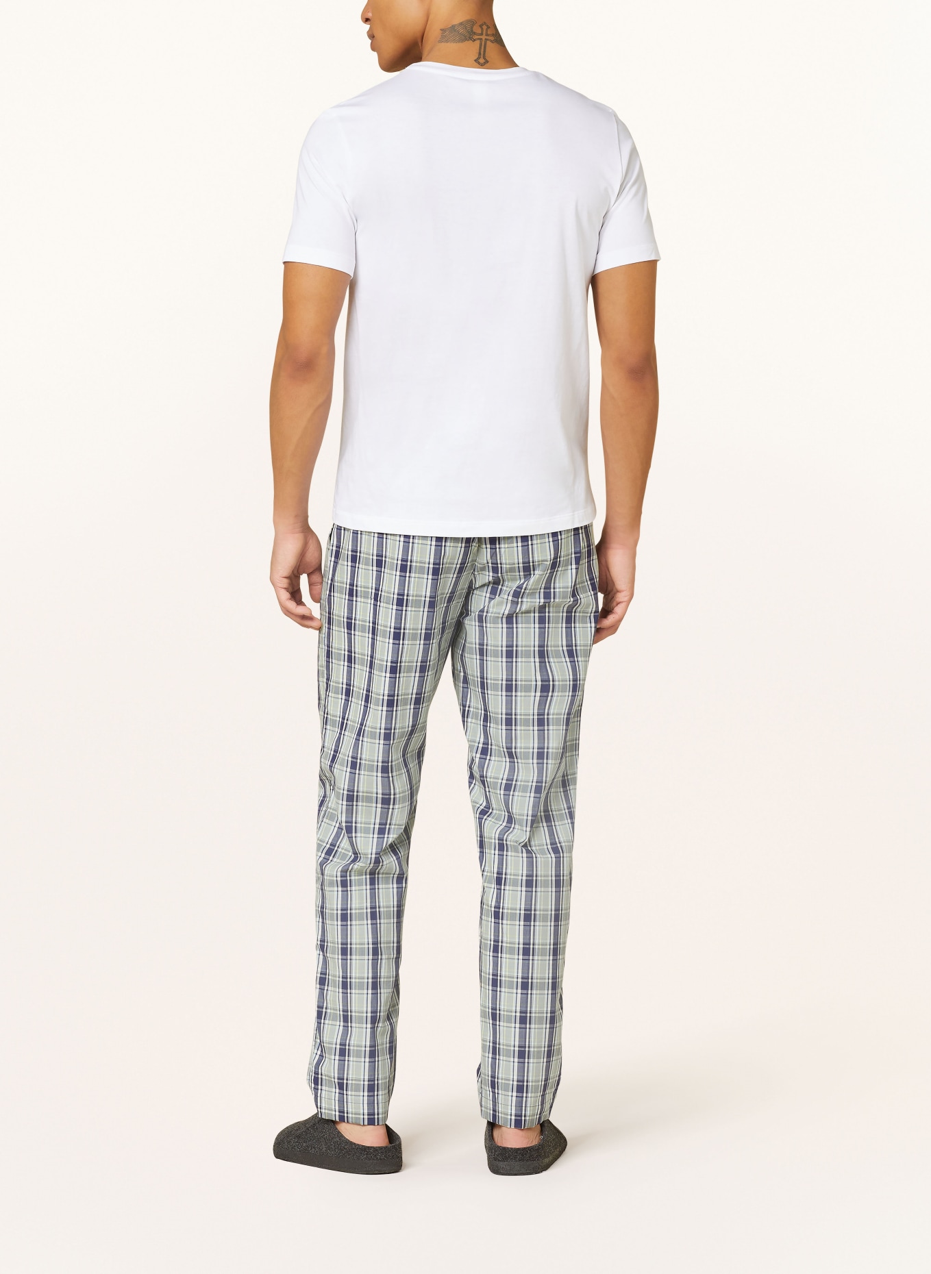 HANRO Pajama pants NIGHT & DAY, Color: GREEN/ DARK BLUE (Image 3)