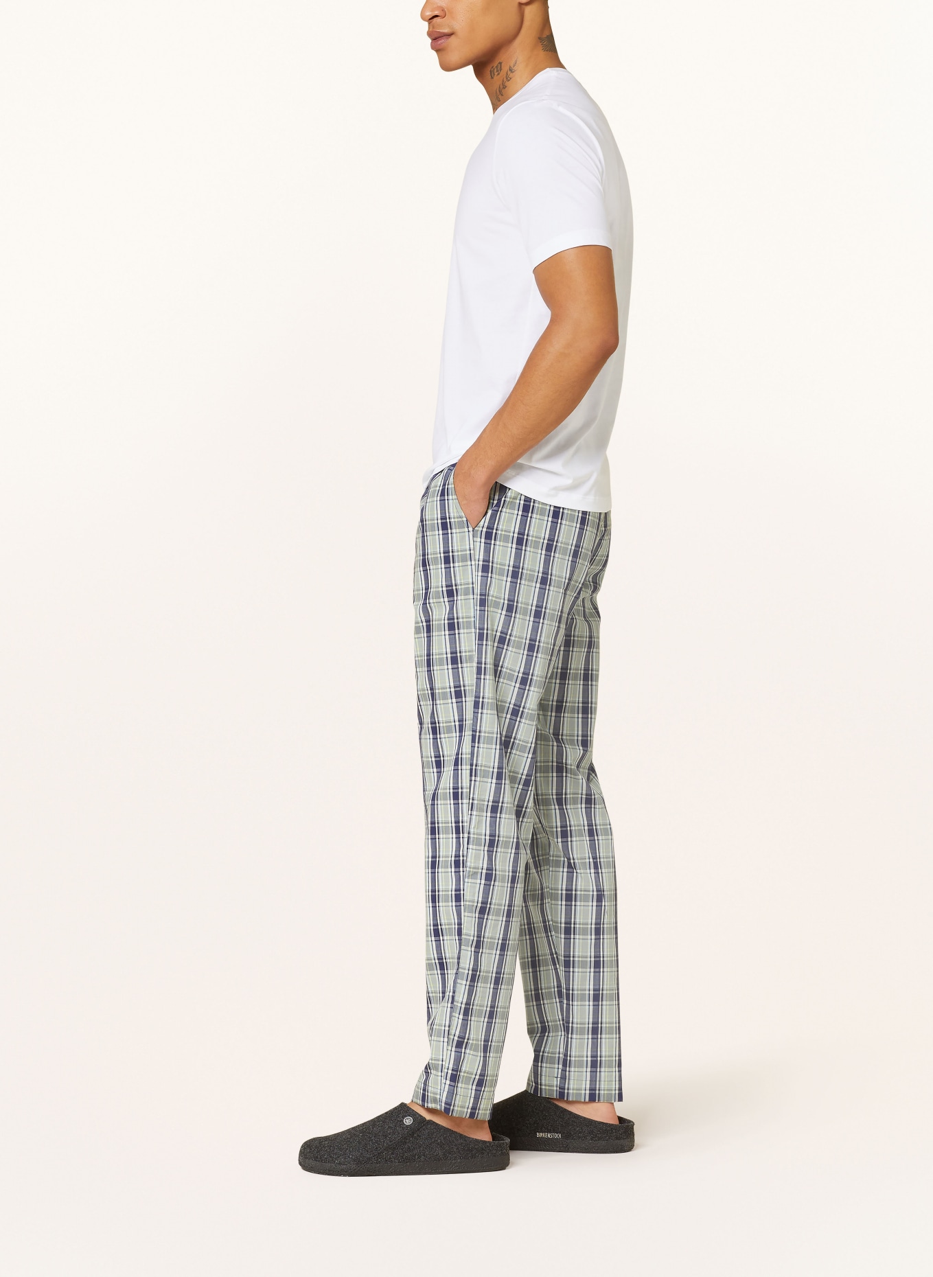HANRO Pajama pants NIGHT & DAY, Color: GREEN/ DARK BLUE (Image 4)