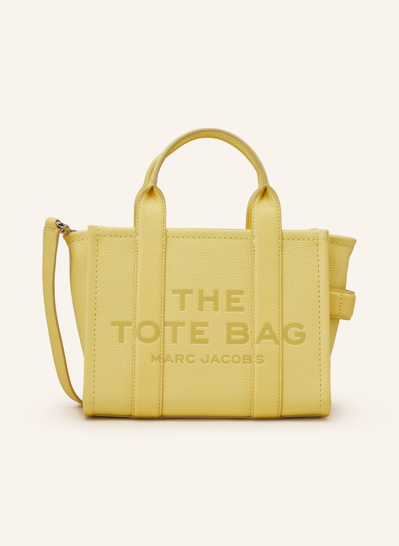 MARC JACOBS Shopper THE SMALL TOTE BAG LEATHER, Color: YELLOW (Image 1)