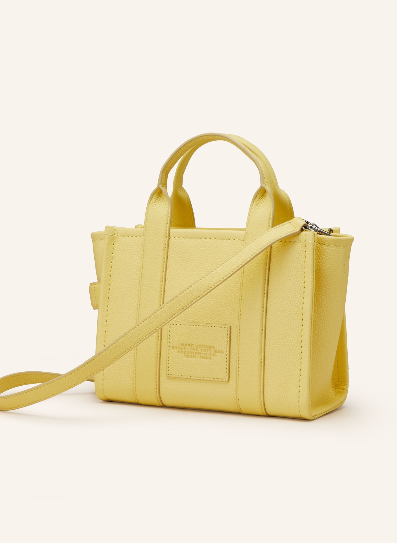 MARC JACOBS Shopper THE SMALL TOTE BAG LEATHER, Color: YELLOW (Image 2)