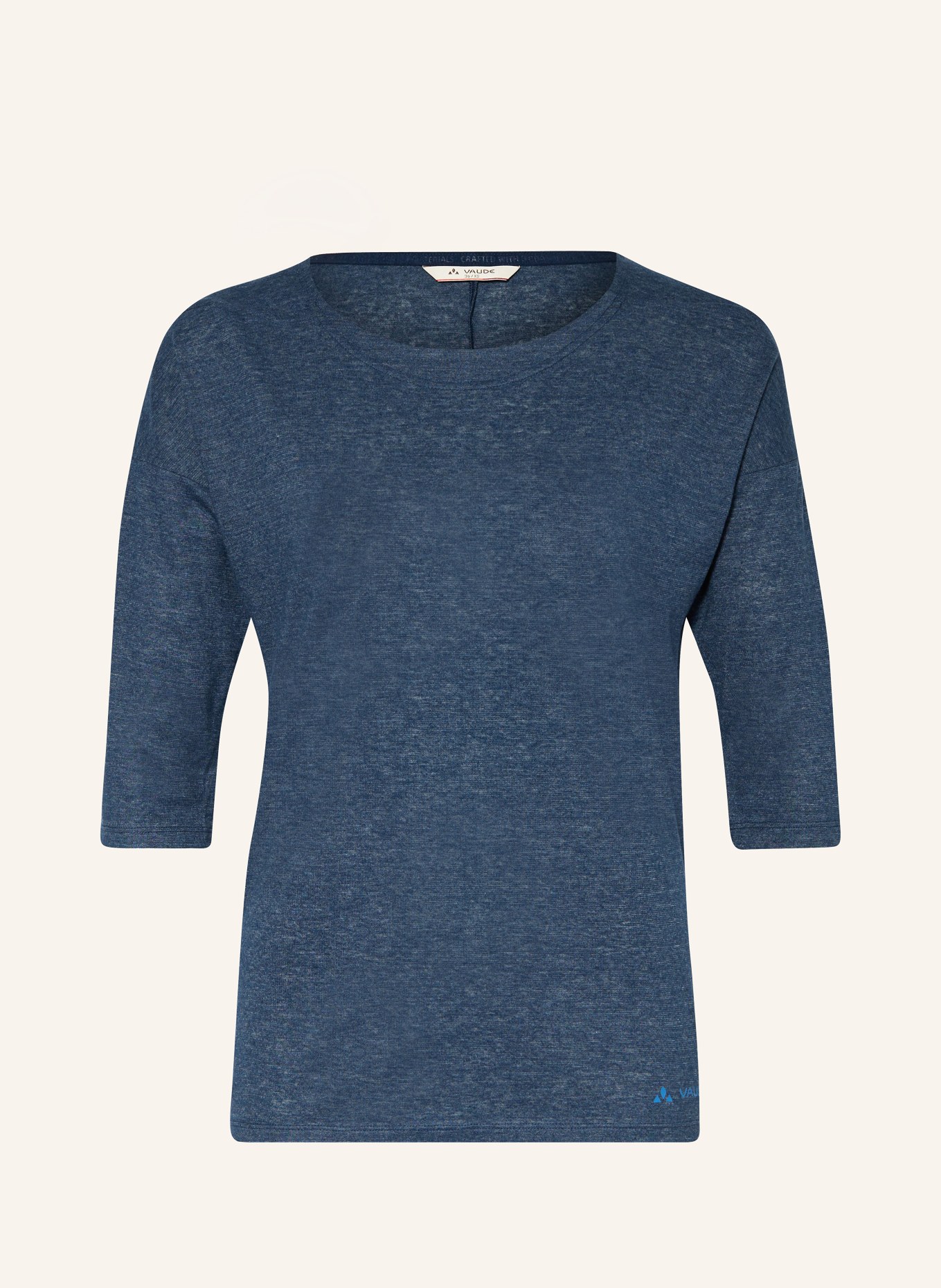 VAUDE T-shirt NEYLAND with 3/4 sleeves, Color: DARK BLUE (Image 1)