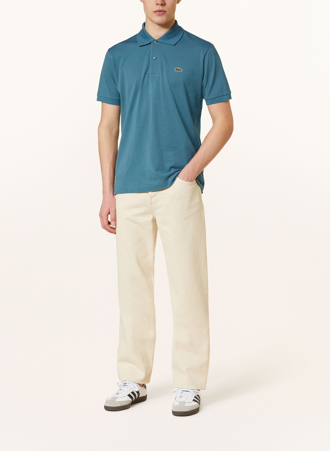 LACOSTE Piqué-Poloshirt Classic Fit, Farbe: PETROL (Bild 2)