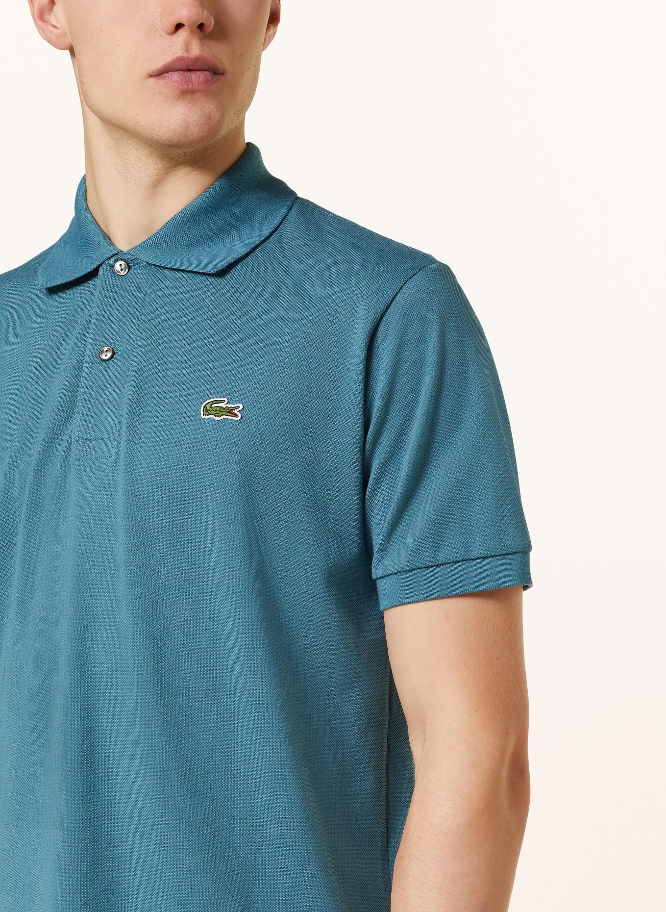 LACOSTE Piqué-Poloshirt Classic Fit, Farbe: PETROL (Bild 4)