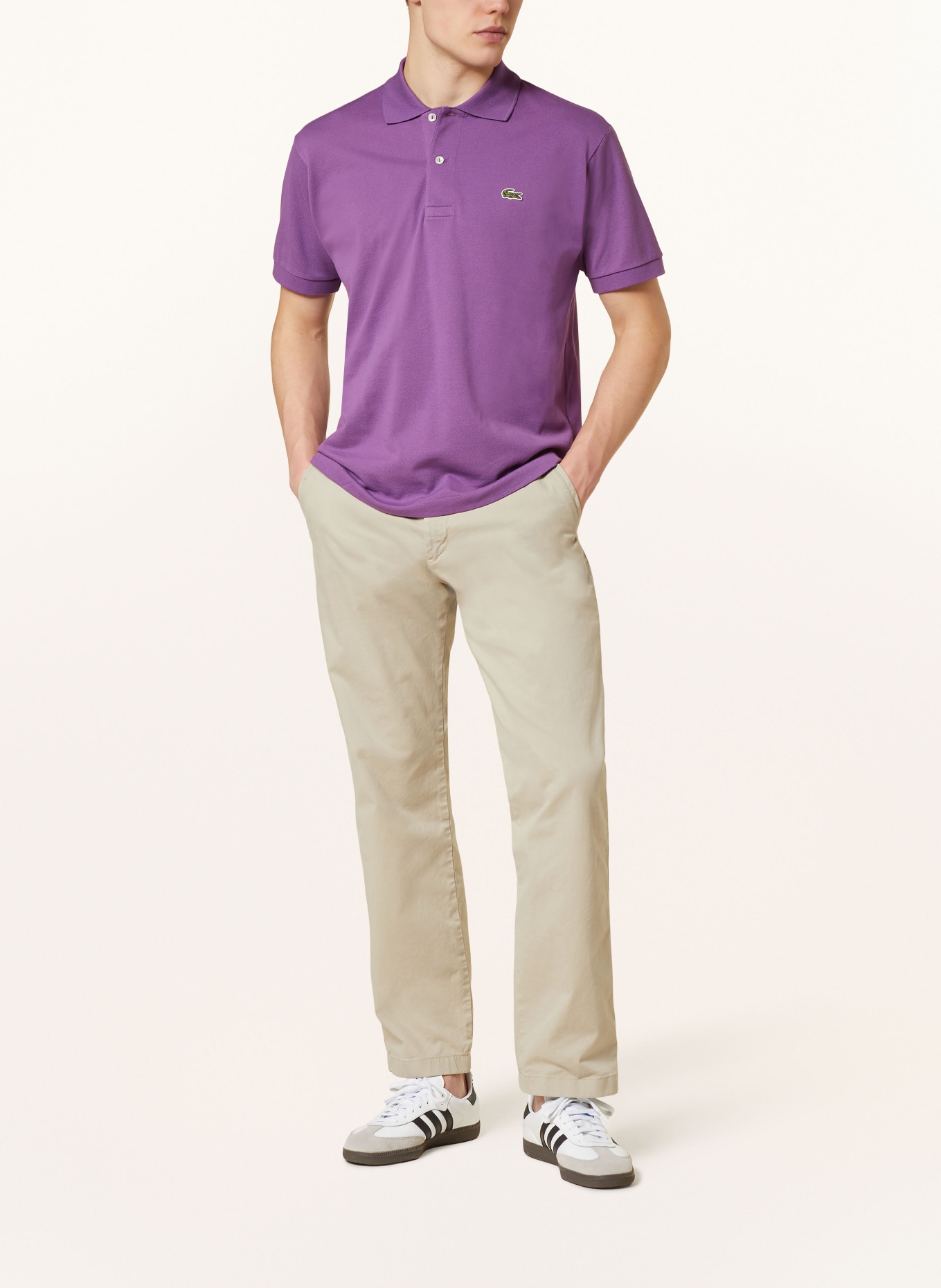 LACOSTE Piqué-Poloshirt Classic Fit, Farbe: DUNKELLILA (Bild 2)