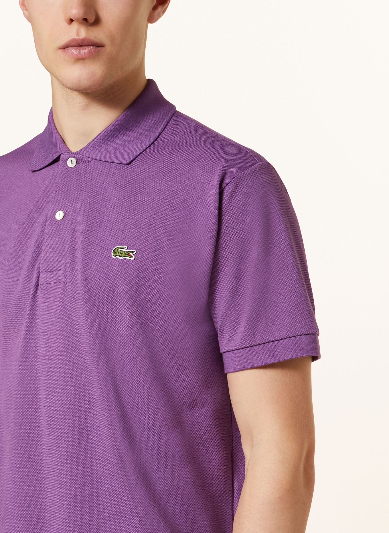 LACOSTE Piqué-Poloshirt Classic Fit, Farbe: DUNKELLILA (Bild 4)