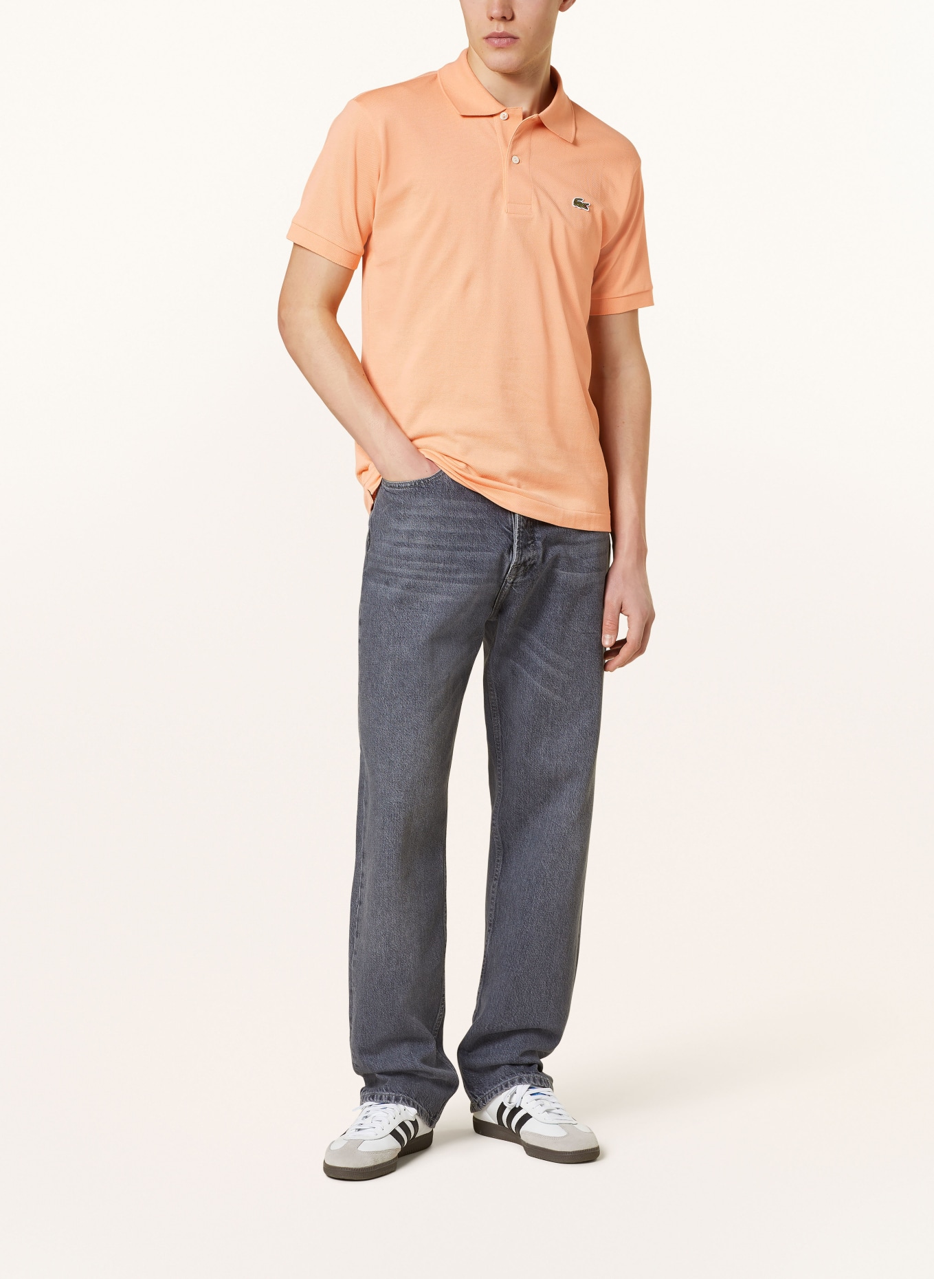 LACOSTE Piqué-Poloshirt Classic Fit, Farbe: HELLORANGE (Bild 2)