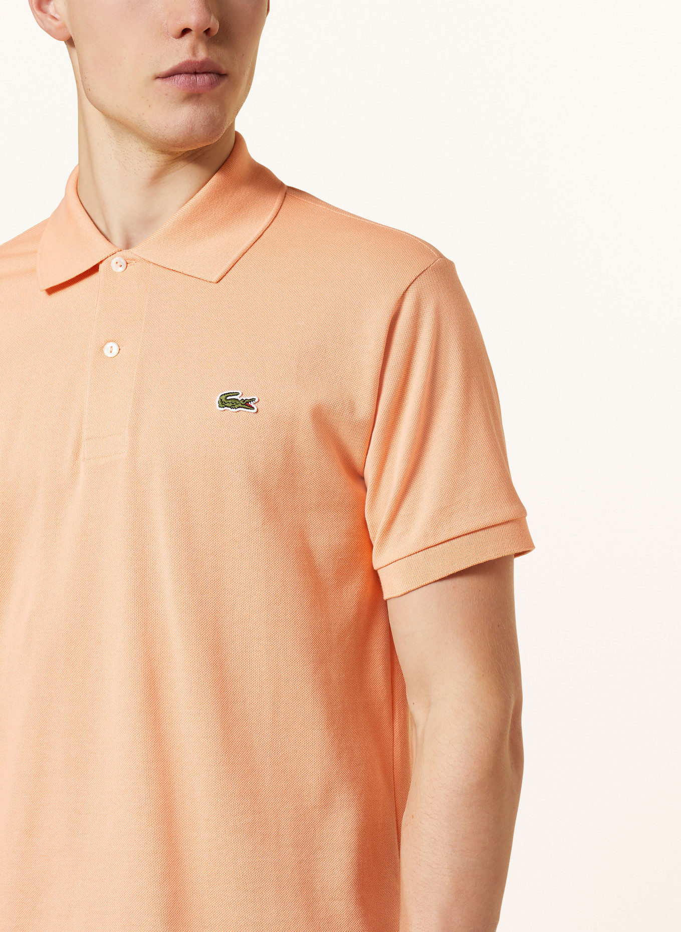 LACOSTE Piqué-Poloshirt Classic Fit, Farbe: HELLORANGE (Bild 4)