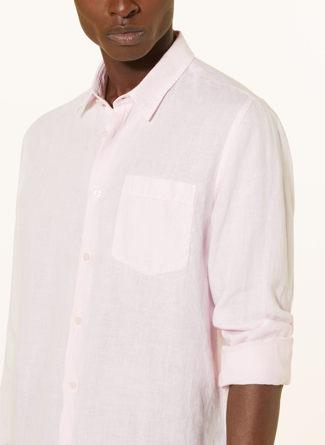 VILEBREQUIN Linen shirt slim fit, Color: LIGHT PINK (Image 4)