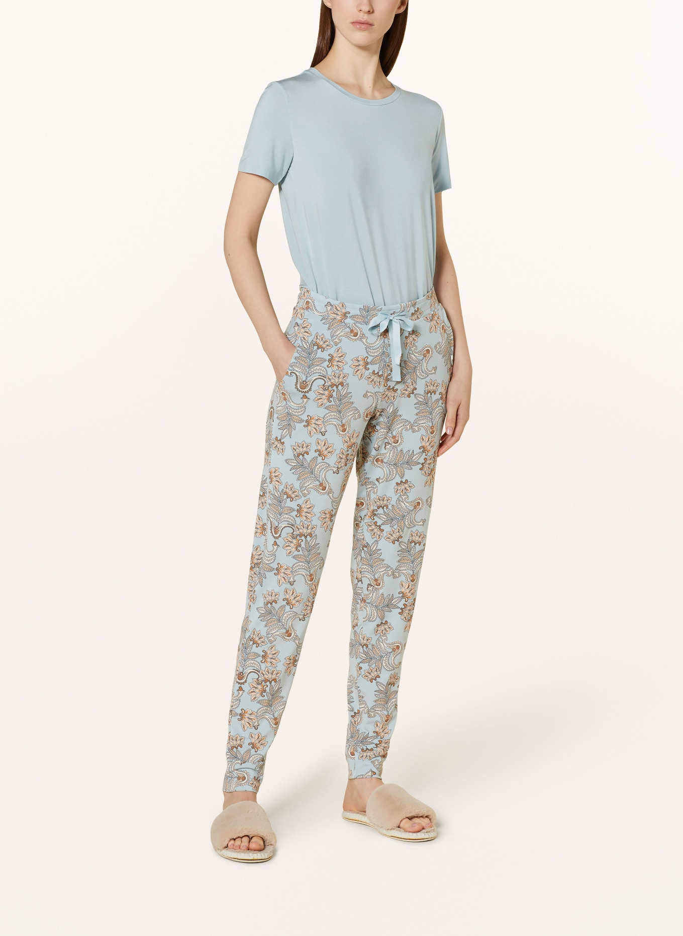 SCHIESSER Lounge pants MIX+RELAX, Color: LIGHT BLUE/ LIGHT ORANGE (Image 2)