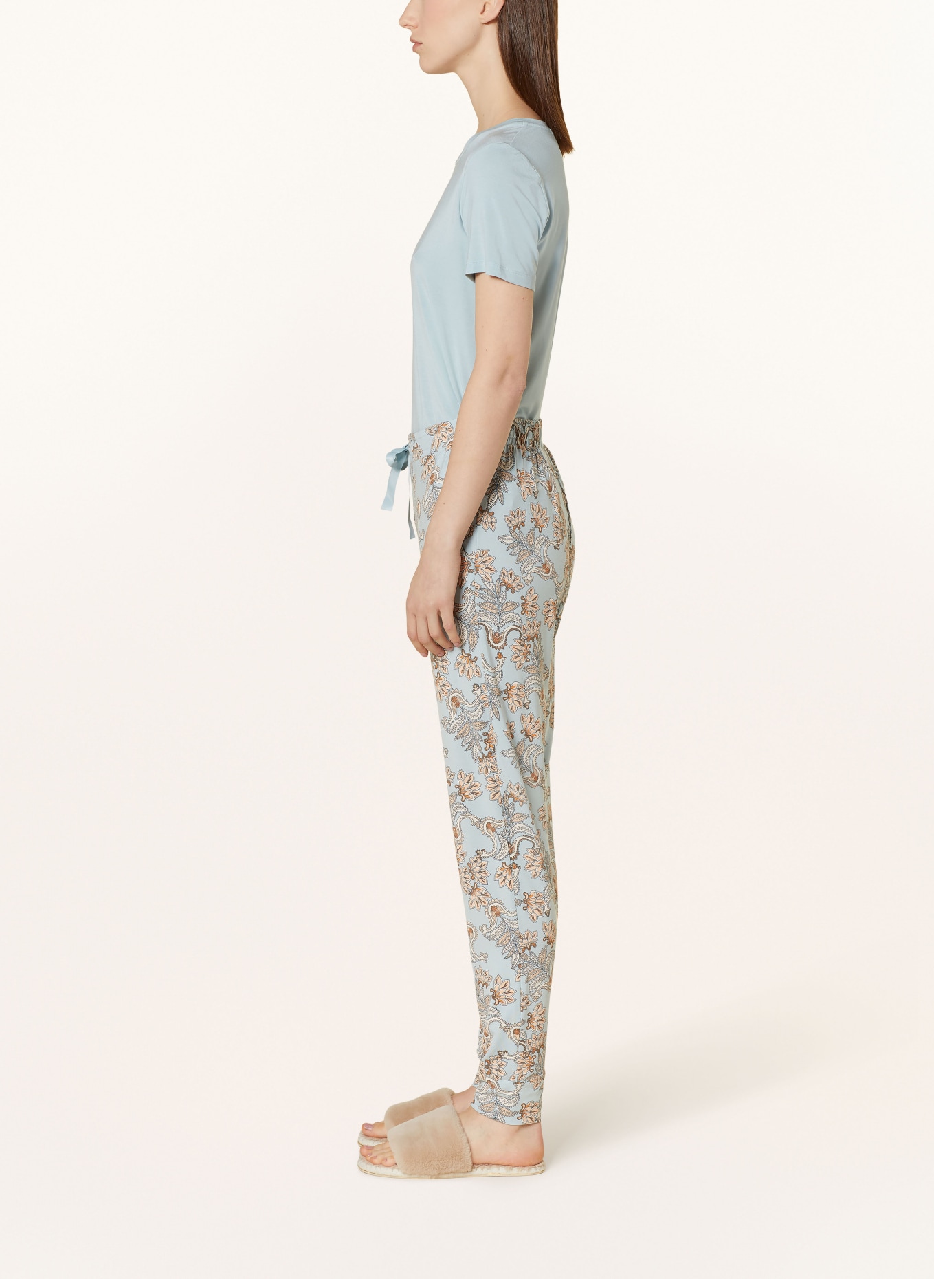 SCHIESSER Lounge pants MIX+RELAX, Color: LIGHT BLUE/ LIGHT ORANGE (Image 4)