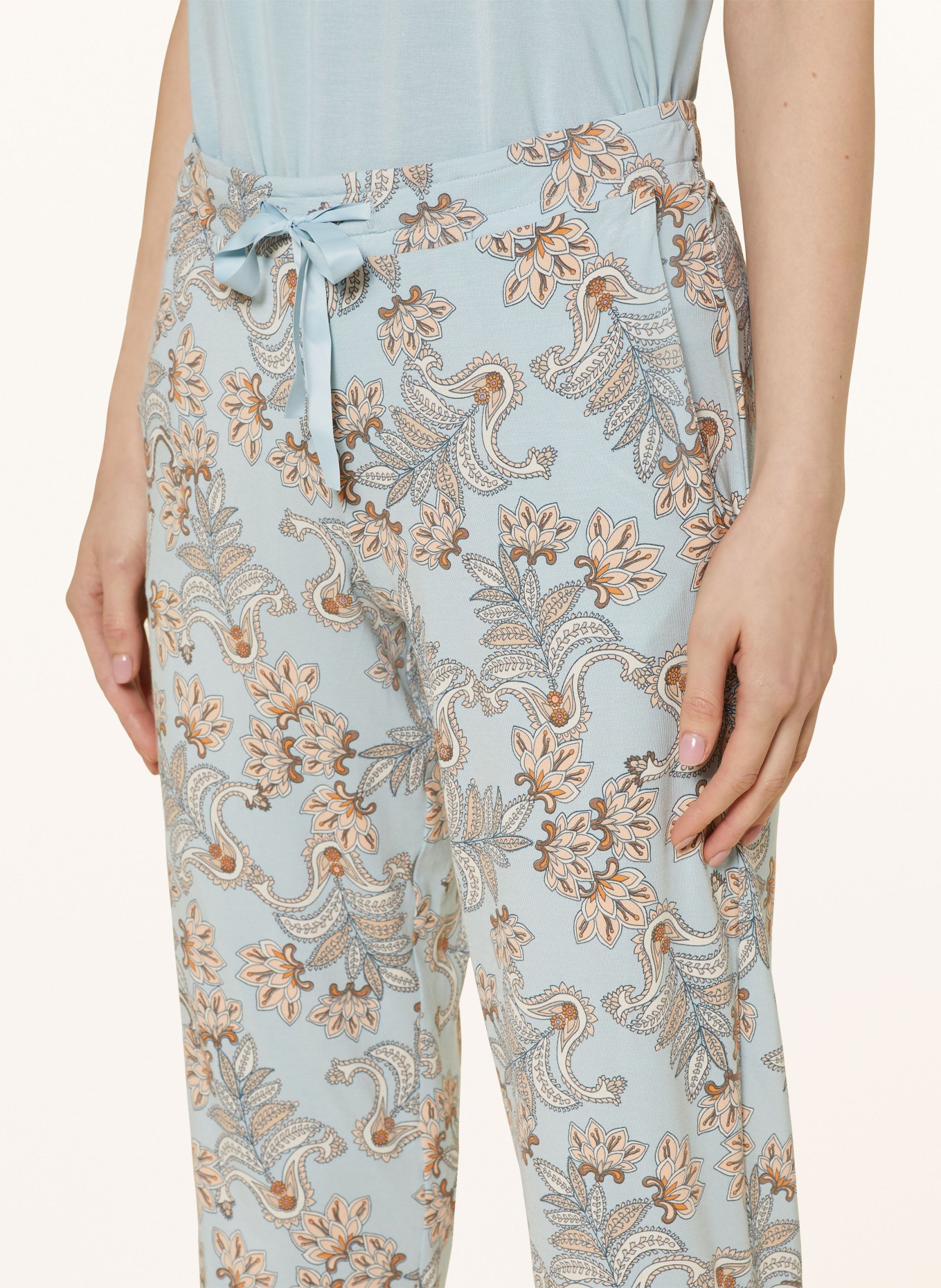 SCHIESSER Lounge pants MIX+RELAX, Color: LIGHT BLUE/ LIGHT ORANGE (Image 5)