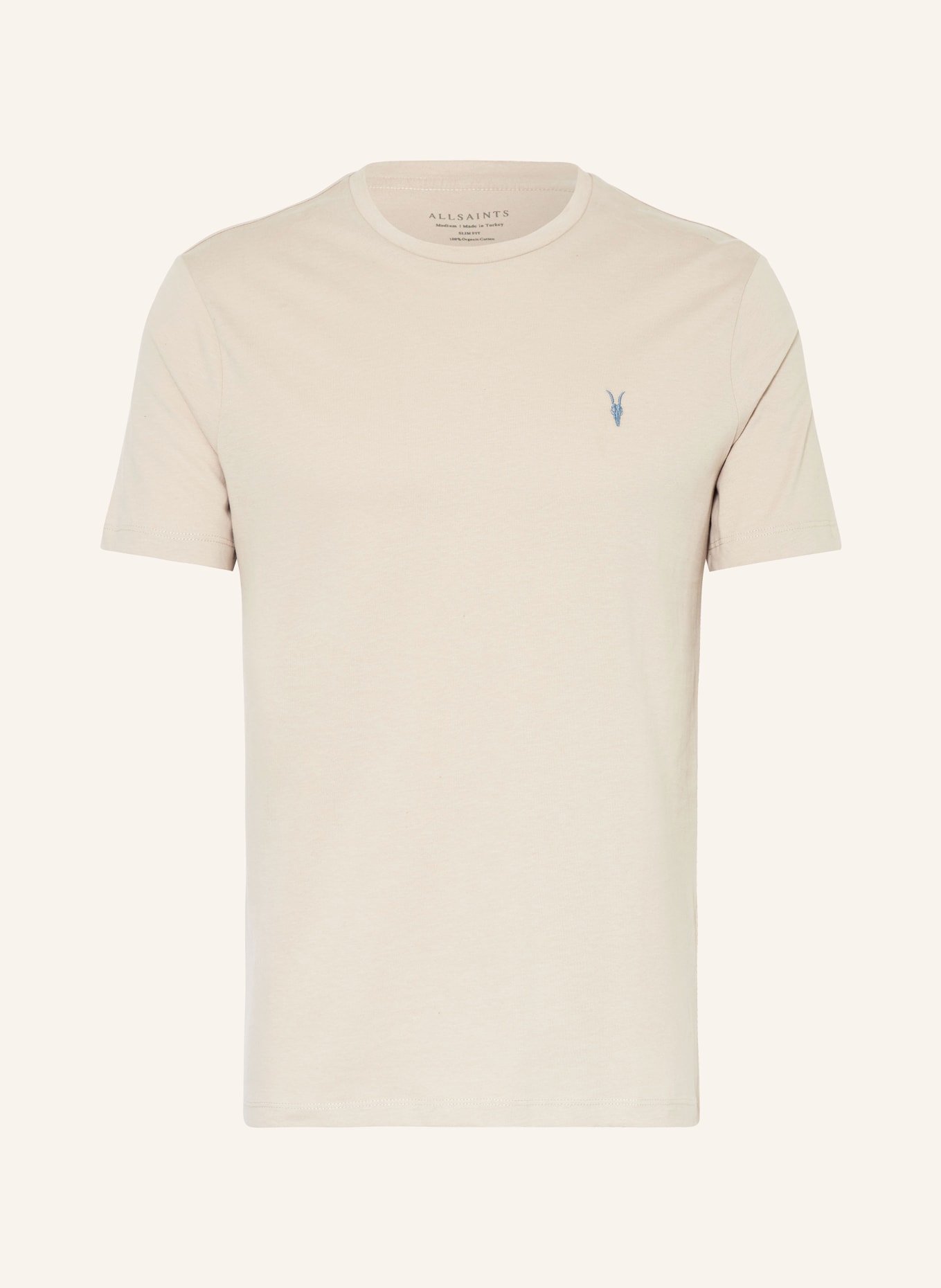 ALLSAINTS T-shirt BRACE CONTRAST, Color: LIGHT BROWN (Image 1)