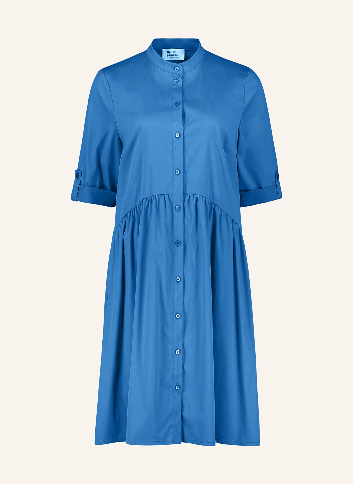 ROBE LÉGÈRE Shirt dress with 3/4 sleeves , Color: 8119 Summer Blue (Image 1)