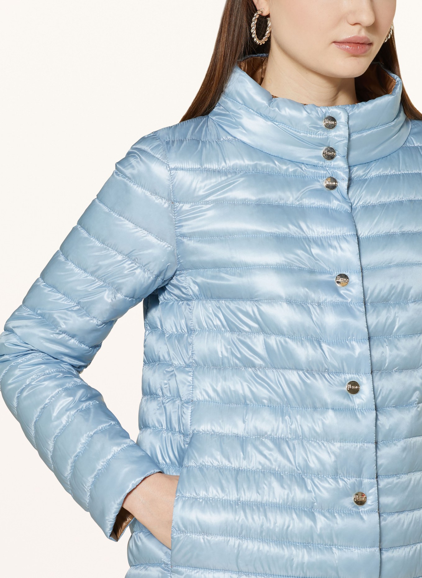 HERNO Lightweight down jacket, reversible, Color: LIGHT BLUE (Image 5)