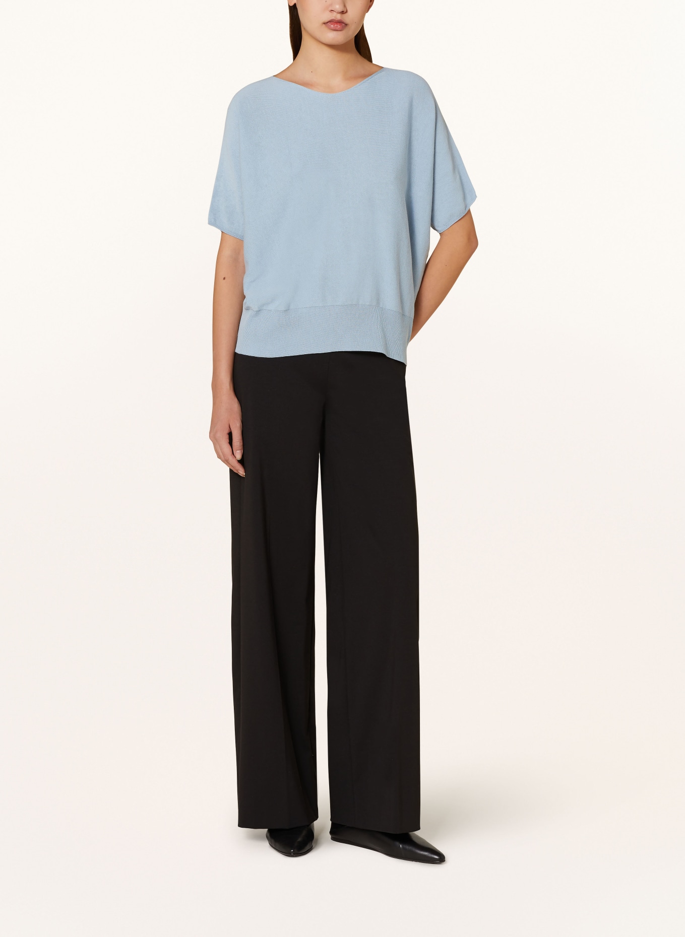 DRYKORN Wide leg trousers BEFORE, Color: BLACK (Image 2)