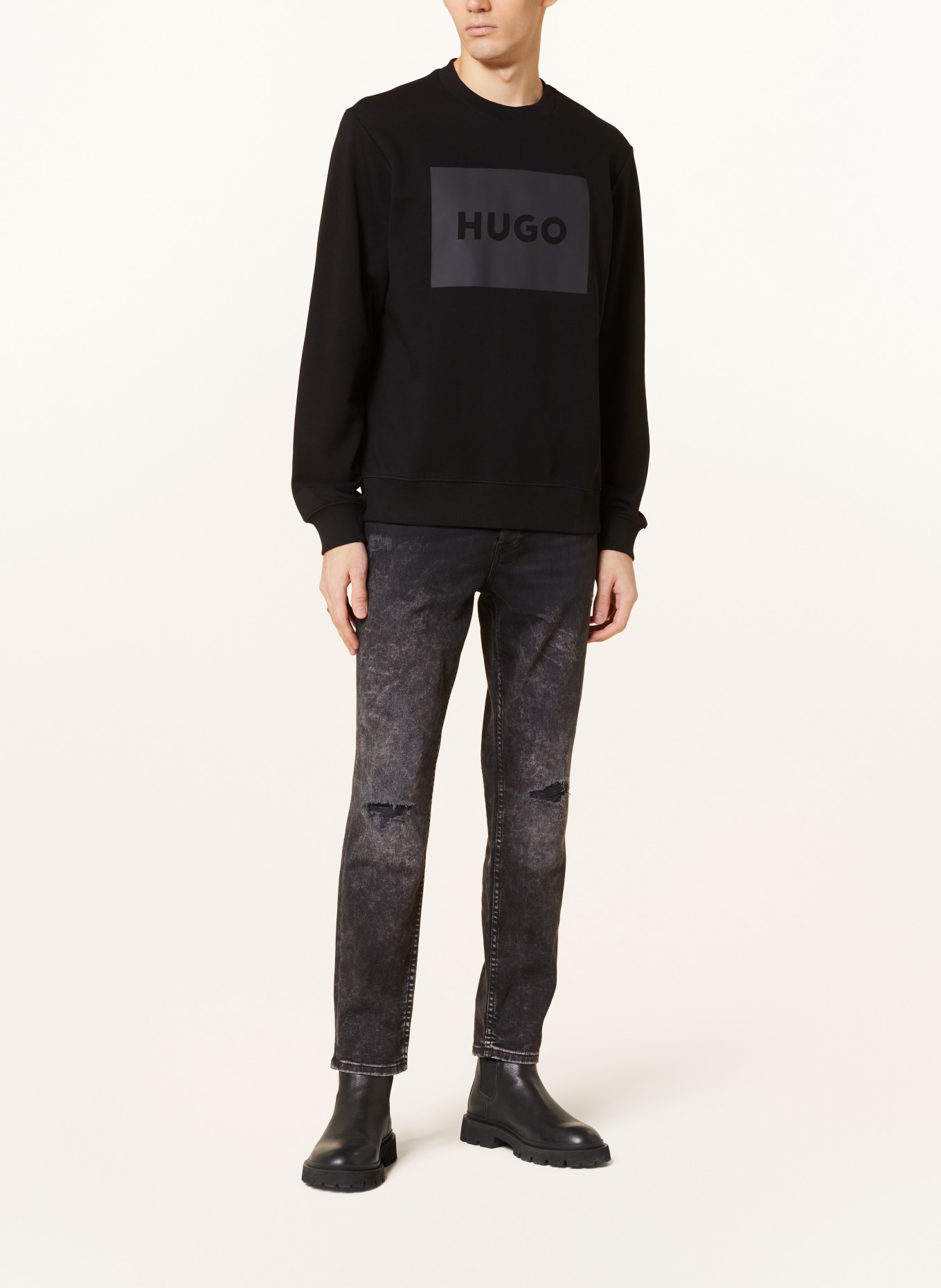 HUGO Sweatshirt DURAGOL, Color: BLACK (Image 2)
