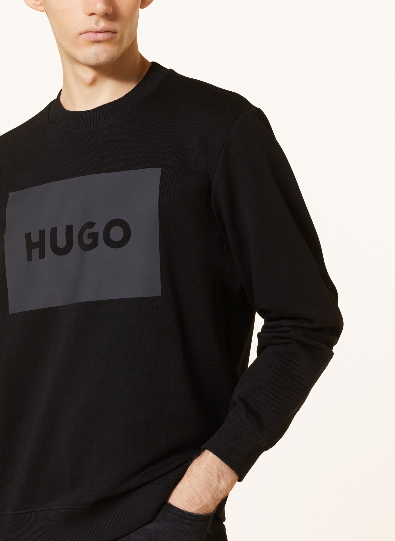 HUGO Sweatshirt DURAGOL, Color: BLACK (Image 4)