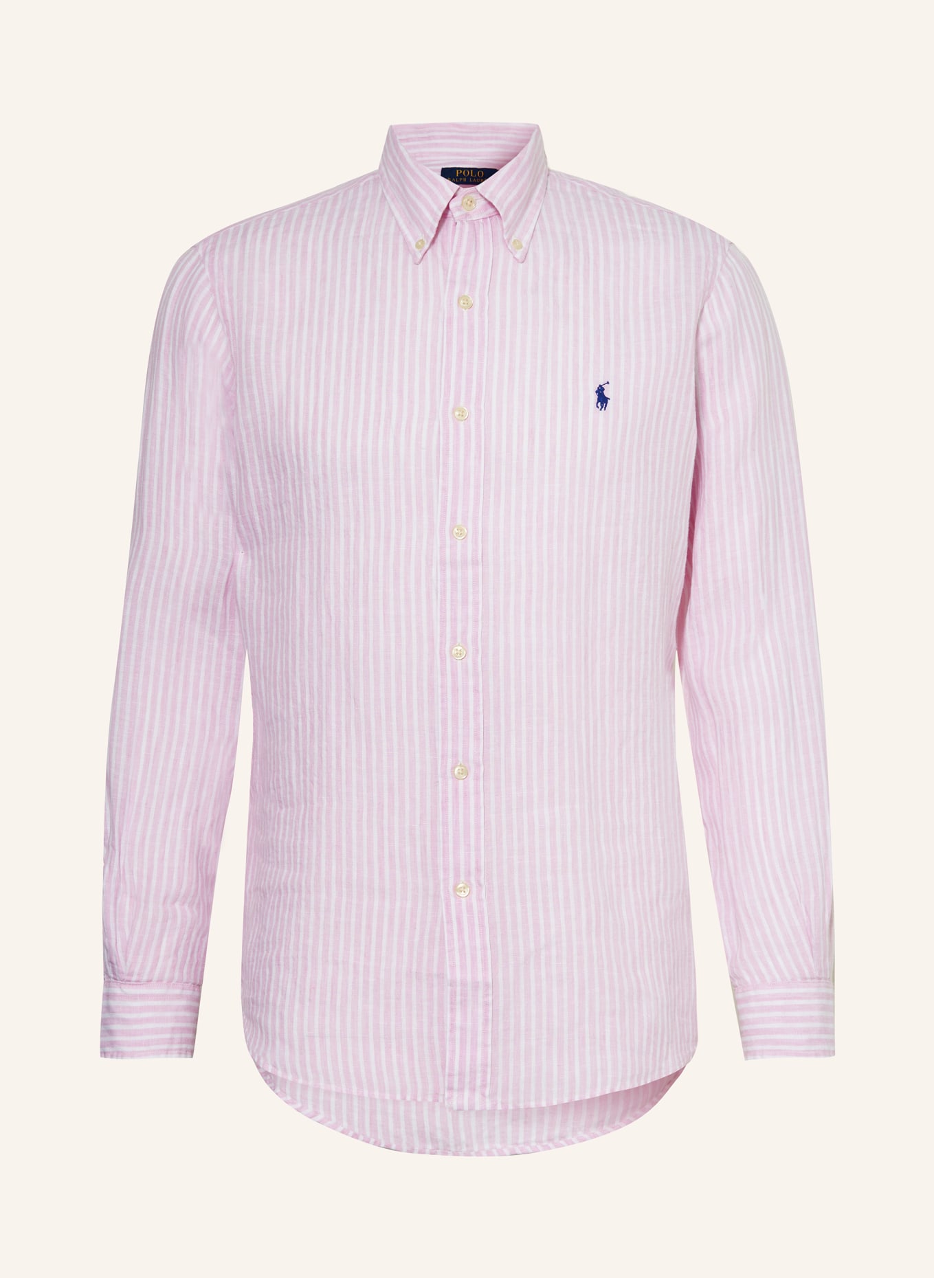 POLO RALPH LAUREN Leinenhemd Custom Fit, Farbe: ROSA/ WEISS (Bild 1)