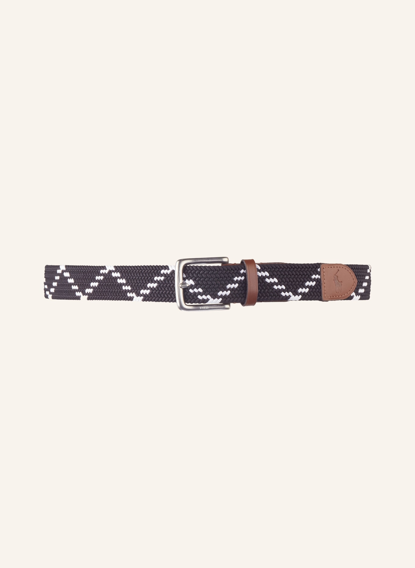 POLO RALPH LAUREN Braided belt, Color: BLACK/ WHITE (Image 2)