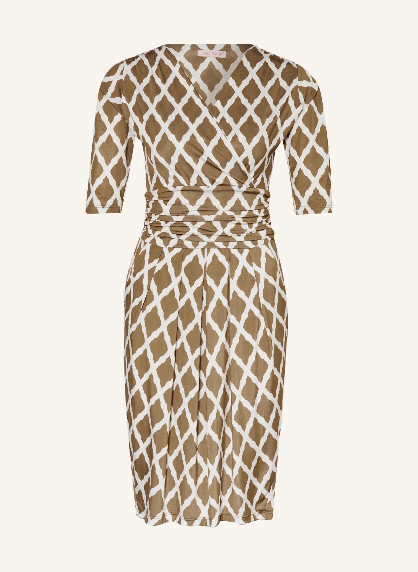 marivie Jersey dress I NEED MORE MONEY!, Color: crisscross fango (Image 1)