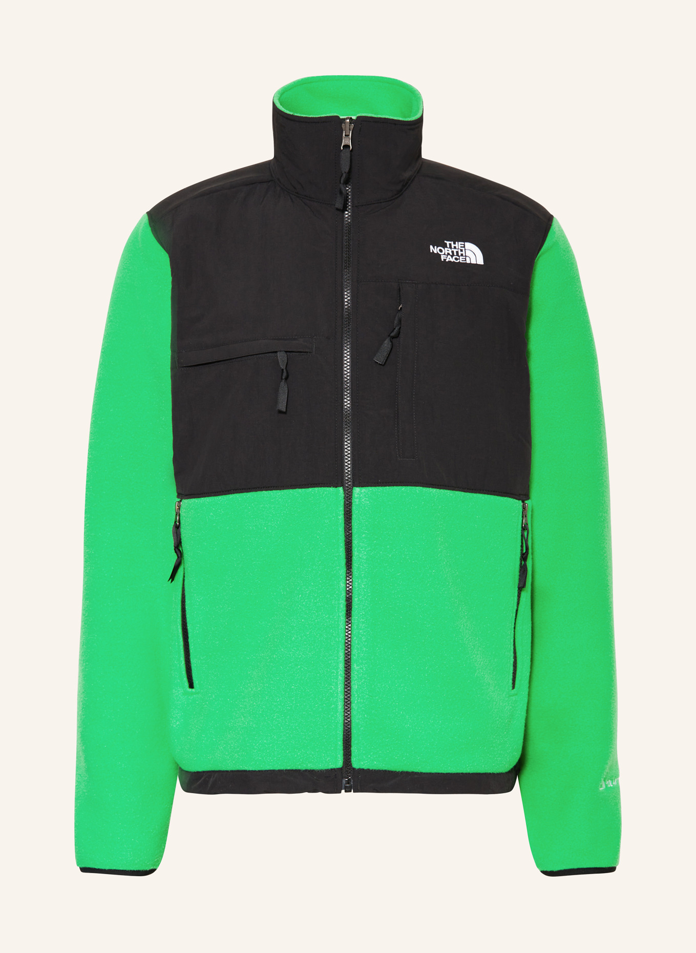 THE NORTH FACE Fleece jacket DENALI in mixed materials, Color: GREEN/ BLACK (Image 1)