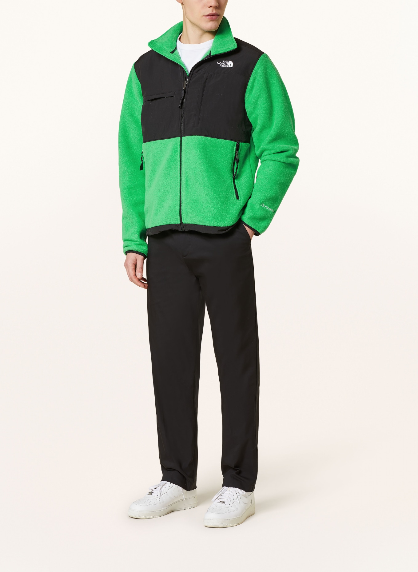 THE NORTH FACE Fleece jacket DENALI in mixed materials, Color: GREEN/ BLACK (Image 2)