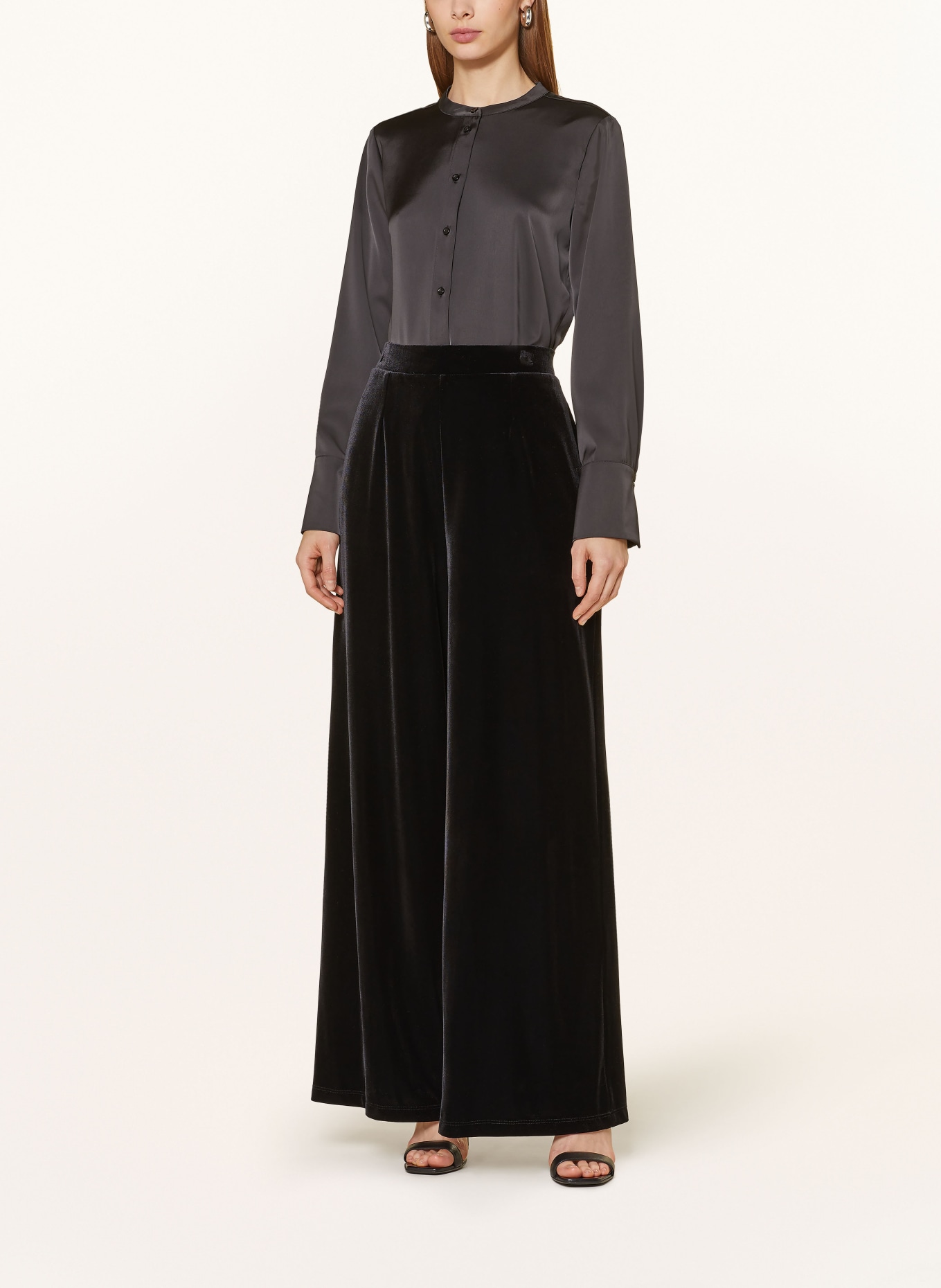 Phase Eight Velvet trousers FLORENTINE, Color: BLACK (Image 2)