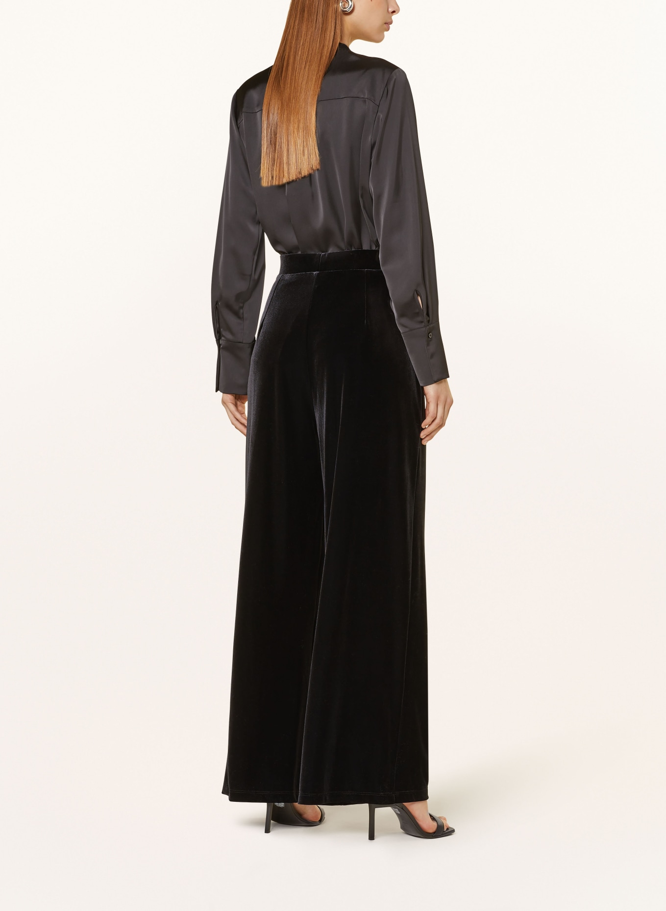 Phase Eight Velvet trousers FLORENTINE, Color: BLACK (Image 3)