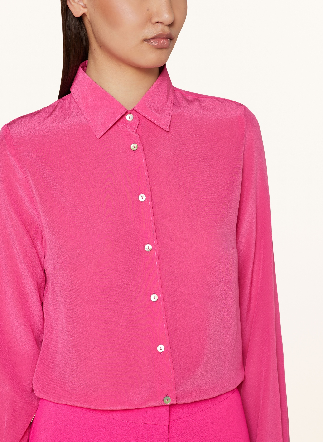 Sophie Shirt blouse MAGETTA in silk, Color: PINK (Image 4)