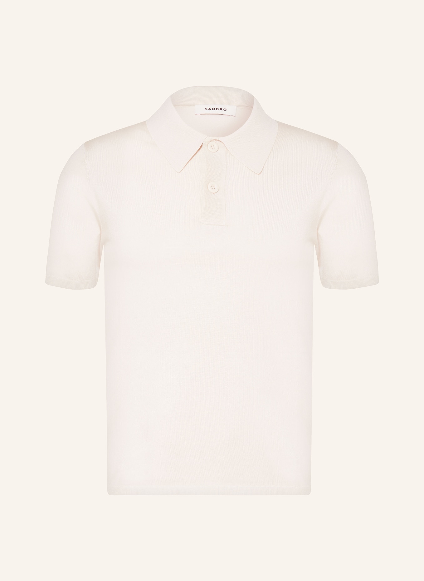 SANDRO Strick-Poloshirt, Farbe: CREME (Bild 1)