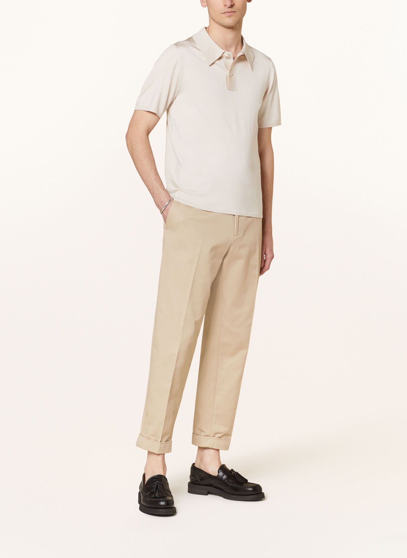SANDRO Strick-Poloshirt, Farbe: CREME (Bild 2)