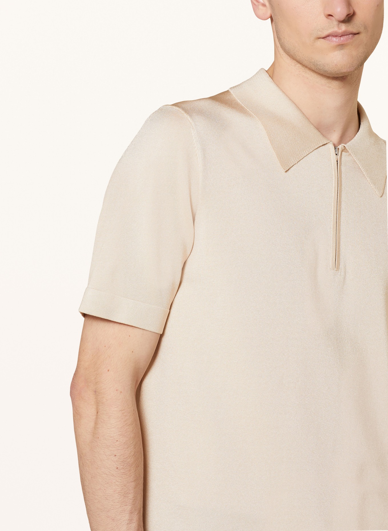 SANDRO Strick-Poloshirt, Farbe: HELLBRAUN (Bild 4)