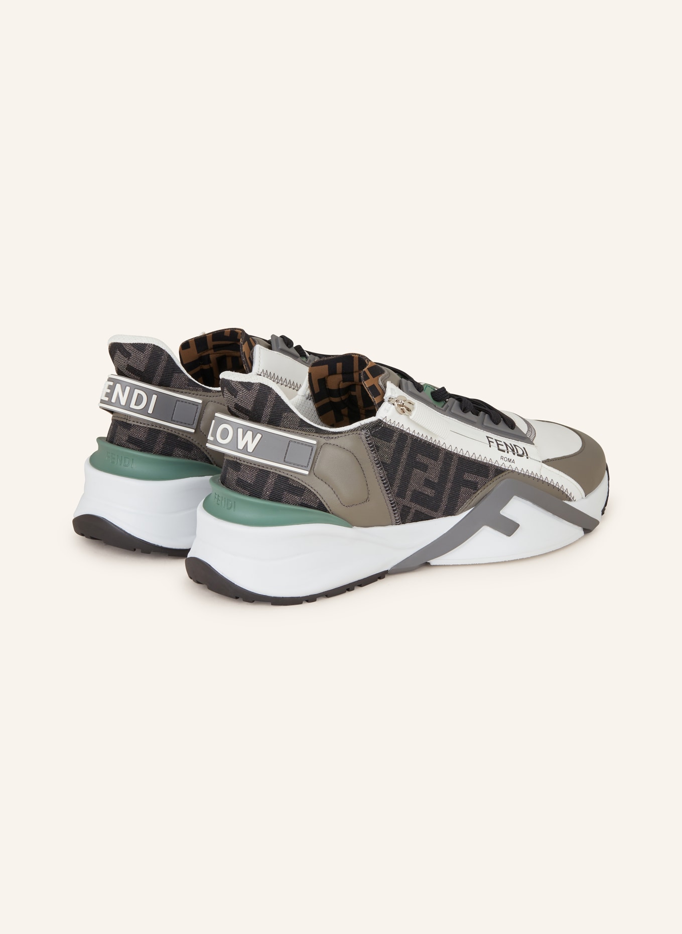 FENDI Slip-on sneakers FLOW, Color: WHITE/ BLACK (Image 2)