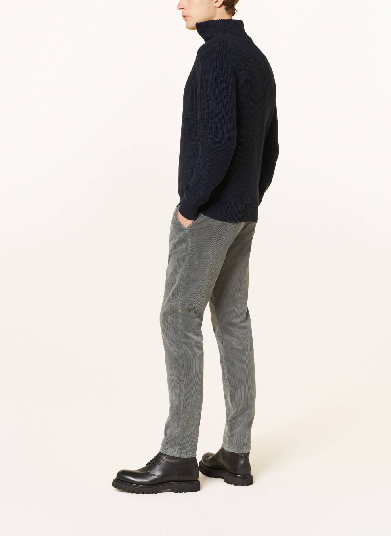 ALBERTO Corduroy-chino STEVE tapered fit, Color: GRAY (Image 4)