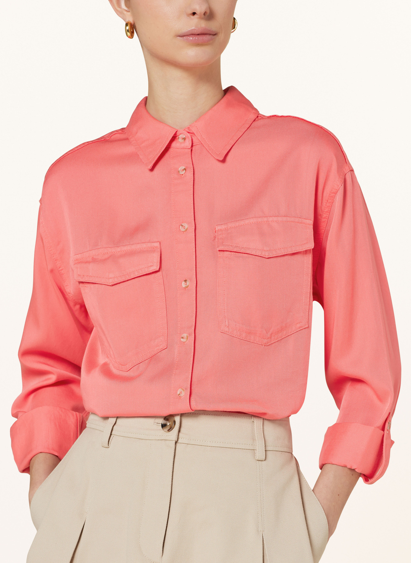 OPUS Shirt blouse FAPPEL, Color: SALMON (Image 4)