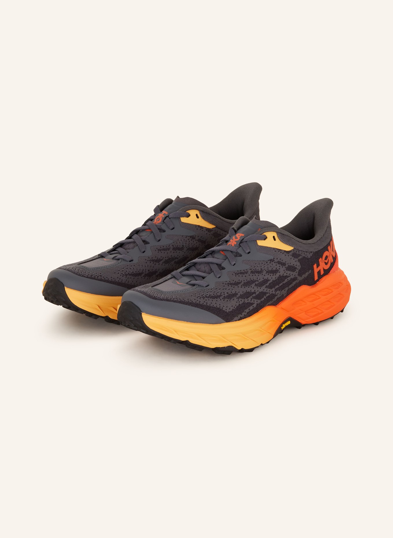HOKA Running shoes SPEEDGOAT 5, Color: GRAY/ ORANGE (Image 1)