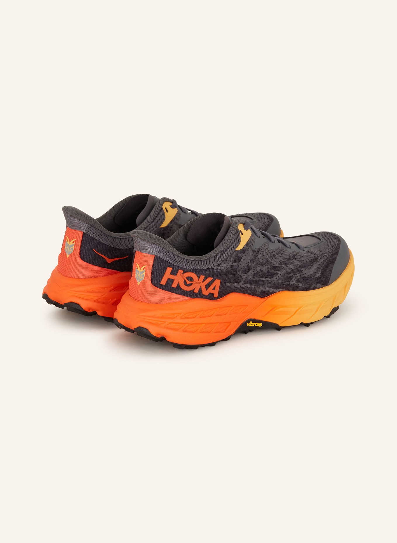 HOKA Running shoes SPEEDGOAT 5, Color: GRAY/ ORANGE (Image 2)