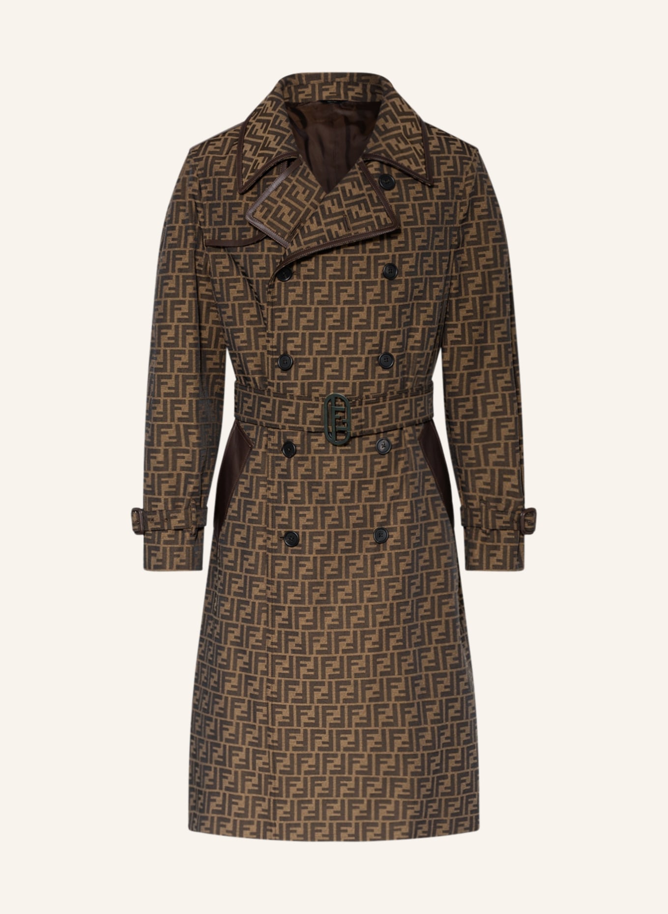FENDI Trench coat, Color: DARK BROWN (Image 1)