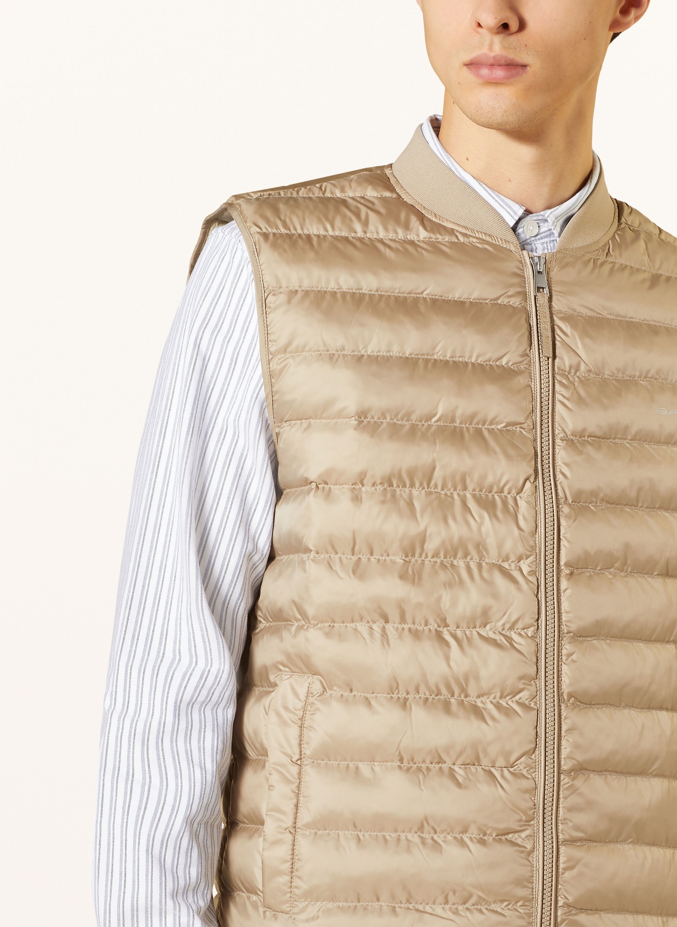 GANT Quilted vest, Color: BEIGE (Image 4)